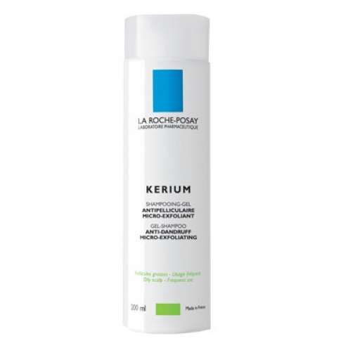 LA ROCHE-POSAY KERIUM - Gelový šampon na mastné lupy, 200 ml.